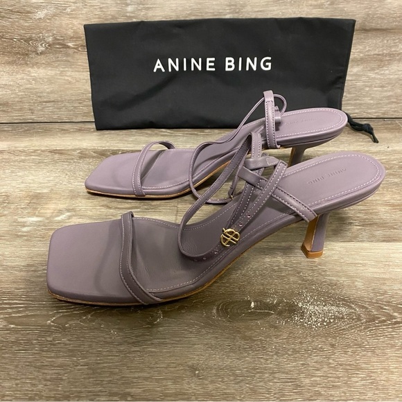 Anine Bing | Invisible Purple Sandals In Violet Size 40 New - Picture 7 of 14